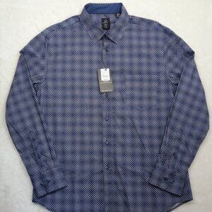 Michael Strahan NWT Modern Fit Men's Warehouse Large 17-17.5 Button-Up Shirt
